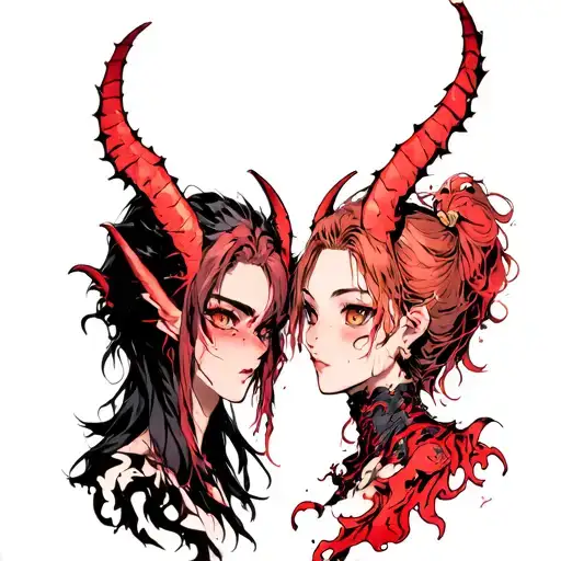 Bond Between Friends Through Trauma Represented By A Demon