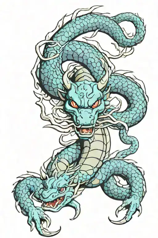 Dragon Ball Shenron All Around Forearm Tattoo Design