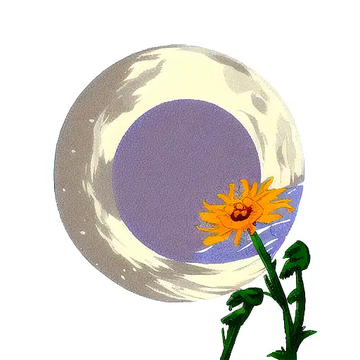 Moon And Calendulas