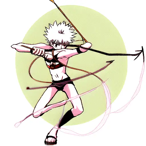 Killua Wielding A Bow And Arrow In A Sagittarius-themed