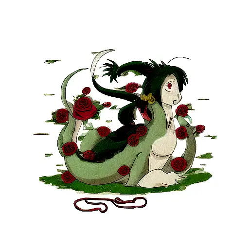 Spirited Away Dragon Haku With Roses