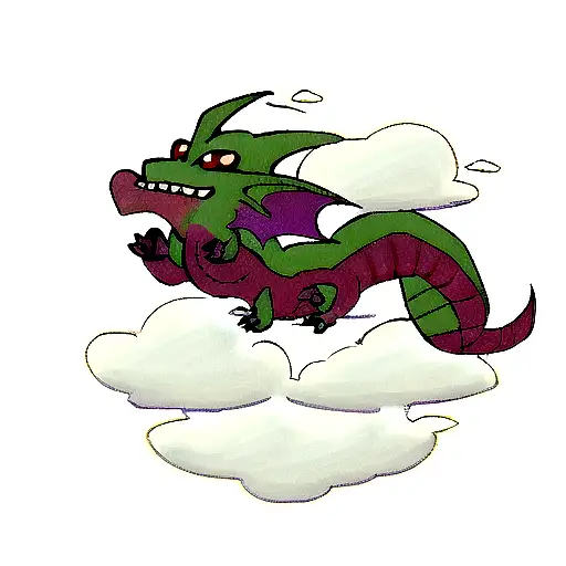 Evil Dragon In The Clouds