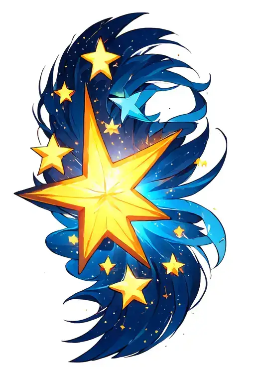 Stars Forming The Shape