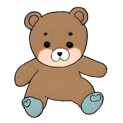 Adorable Cartoon Baby Bear