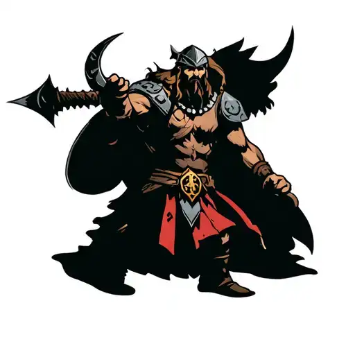 Viking Warrior Battling