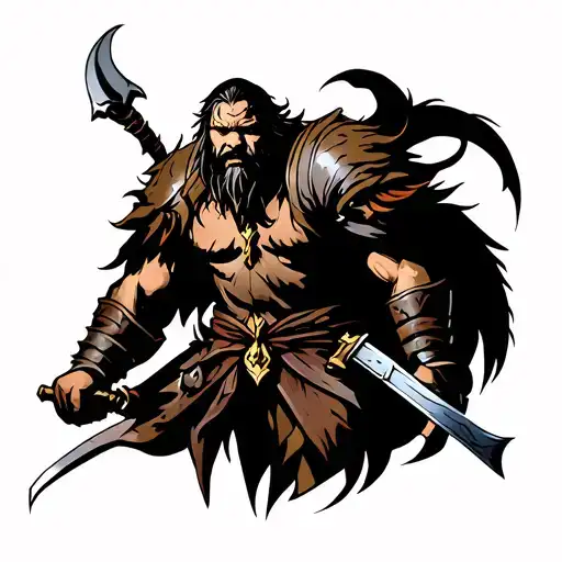 Viking Warrior Battling Inner Demons