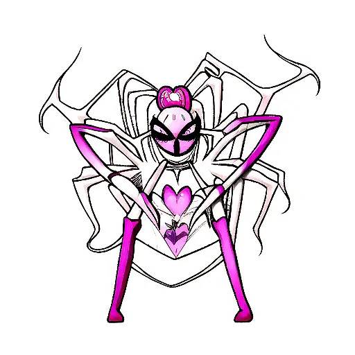 Spider Pink Heart