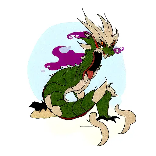 Burmese Dragon With Colour