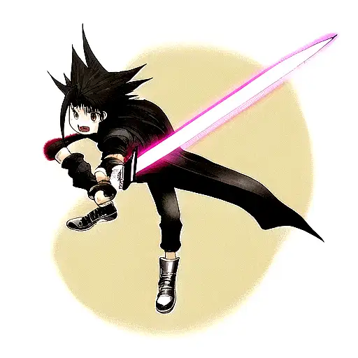 Buster Sword With One Black Wing Final Fantasy 7