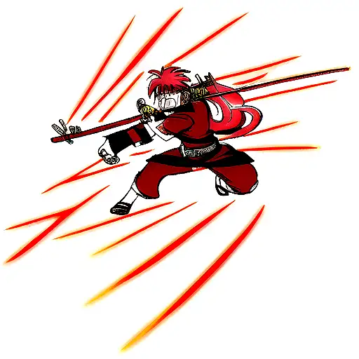 Katana Sword With Red Lightning