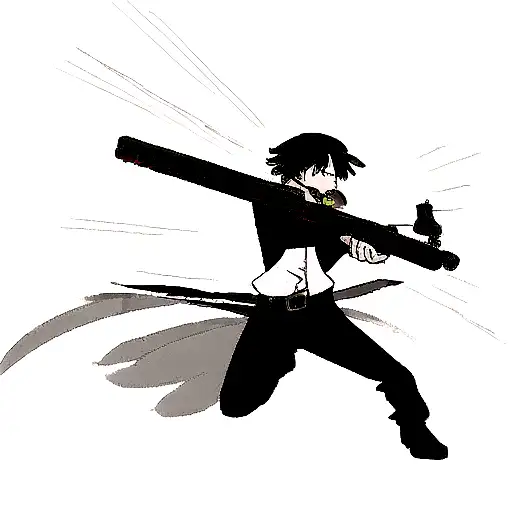 One Crow With A Gun Comically Shooting At An Anthor Crow