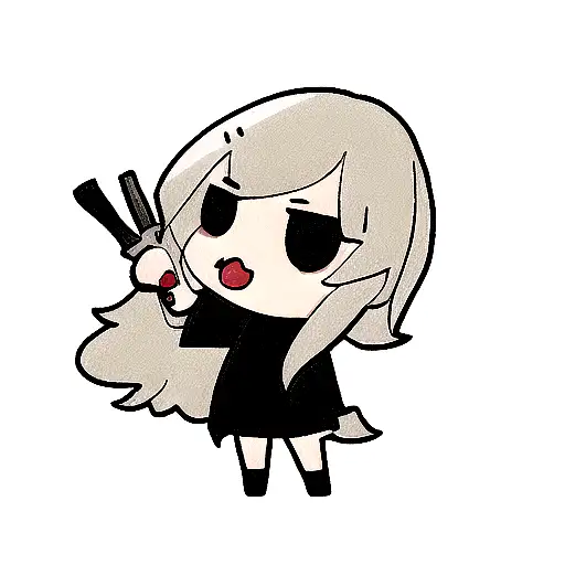 Black Kitchen Knife In Hand