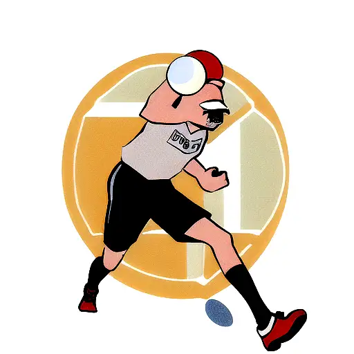 A Retail Worker Holding A Handball While Surrounded By Gaming Symbols