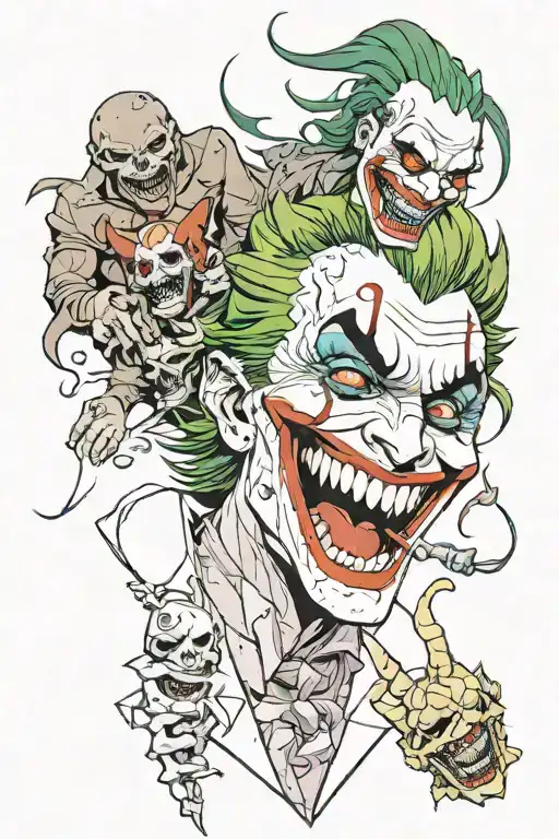 Joker Laughing While Scorpions Eating Him