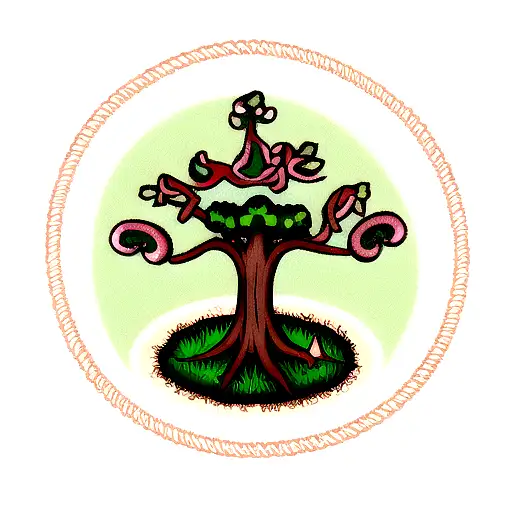 Celtic Tree And Paw Prints