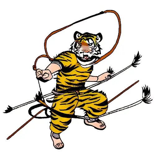 Tiger Archer On Fire