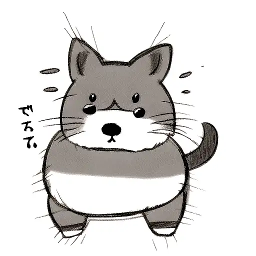 Cute Animal Sketch Representing Aggressive Sensitivity