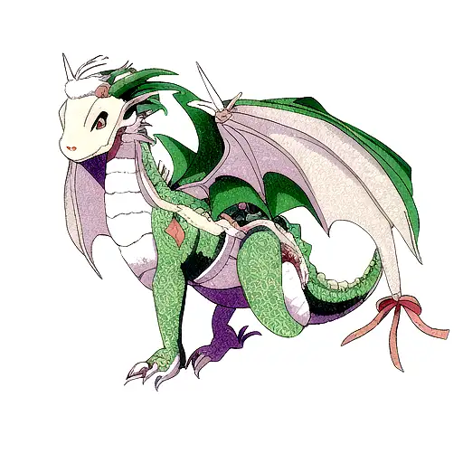 Dragon With Snowflakes