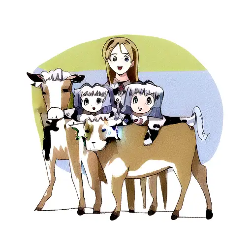 4 Sister And Mader And Wild Cow