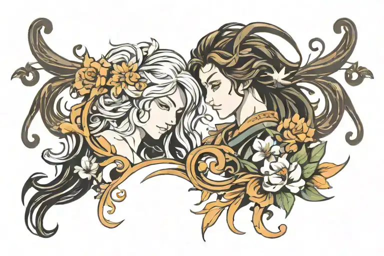 Virgo Flowers And Aries Fire Fused In Color