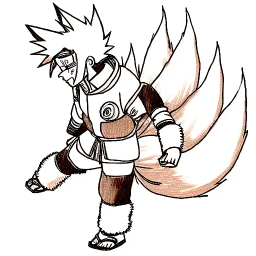 Naruto With 9 Tail Fox