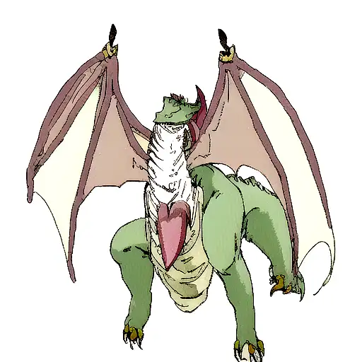 Dragon Flying With Extend Wings For The Neck And The Dragons Wings Reaching Lower Chin