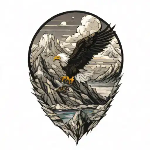Eagle And Mountain Range