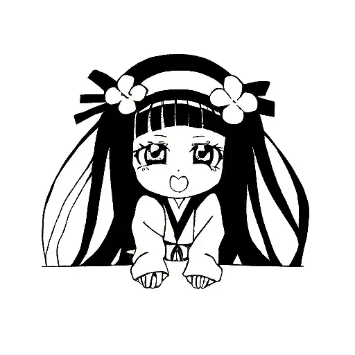 Nezuko Flowers Black And White Style