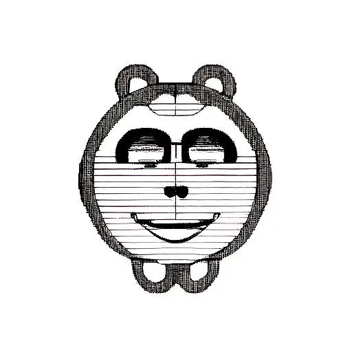 Monkey Face With Lines On One Side