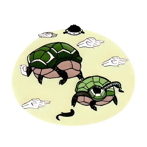 Turtle And Snake Fighting