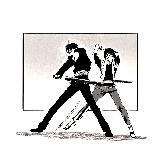 Batuzai Himura Sword Battle Agains Levi Akerman