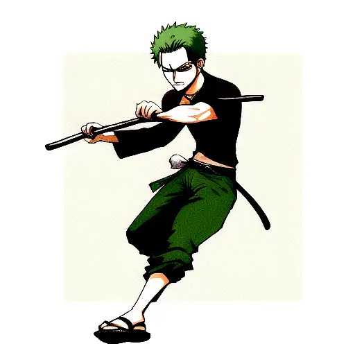 Roronoa Zoro In Brand New Clothes With Three Catanas