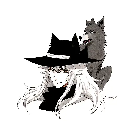 Wolf With Black Hat