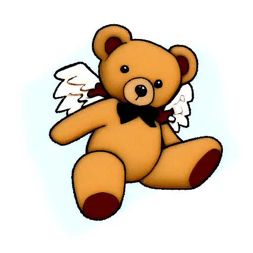 Teddy Bear With Angel Wings Small