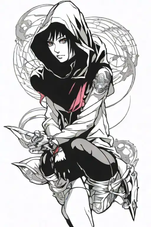 Sexy Assassin Woman With Hood