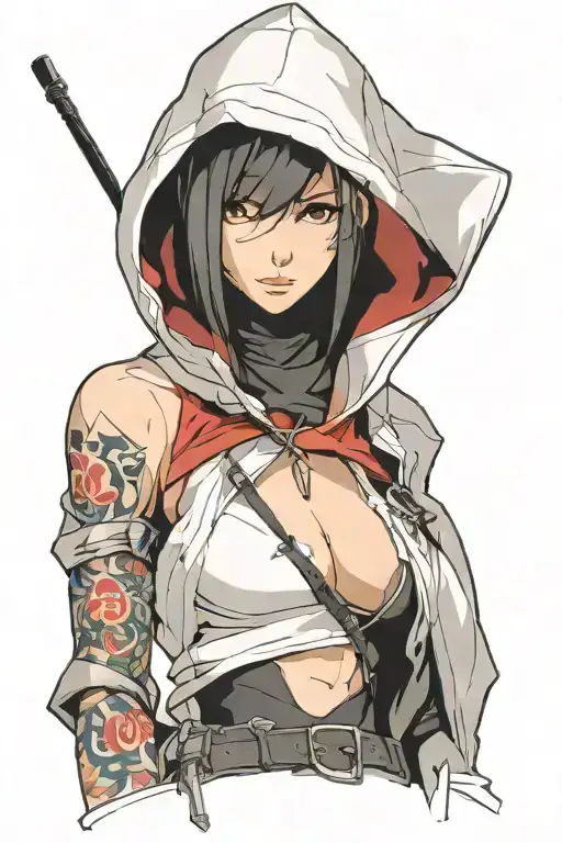 Sexy Assassin Woman With Hood