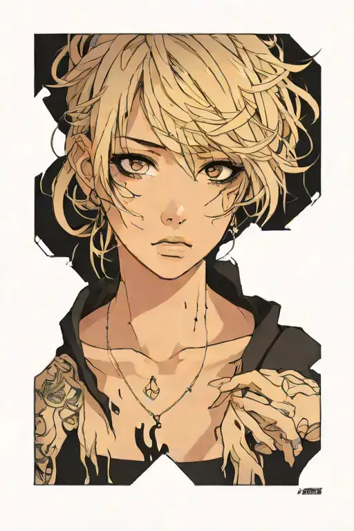 Woman Face Black Tears Black Eyes