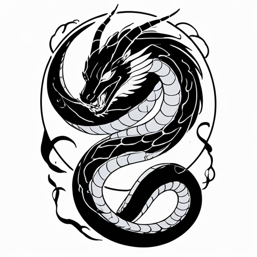 Moonlit Serpent’s Embrace