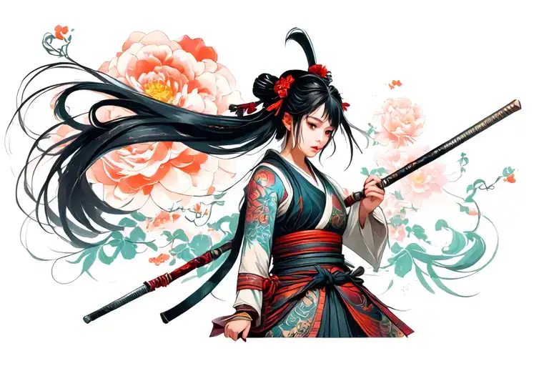 Samurai Girl With Big