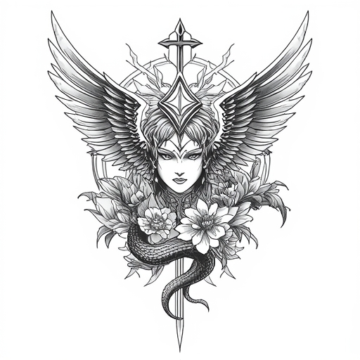 Sacred Wings of the Eternal Serpent Tattoo idea