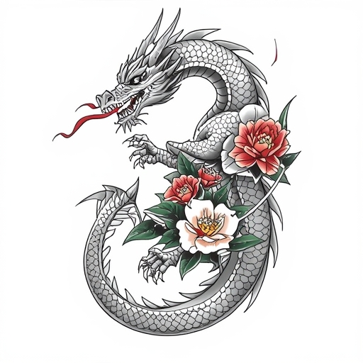 Silver Dragon Tattoo idea