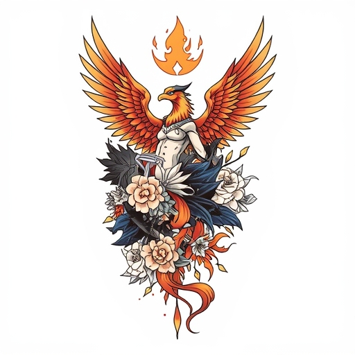 Phoenix’s Flame of Rebirth Tattoo idea