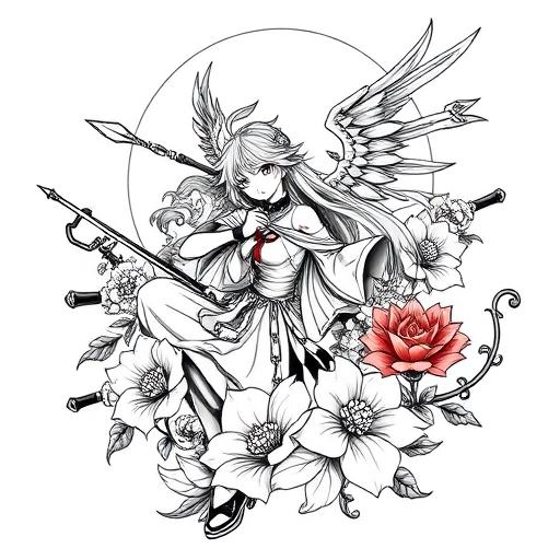 Moon’s Embrace of Fire Tattoo idea