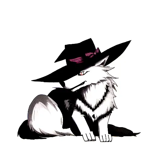 Wolf With Black Hat