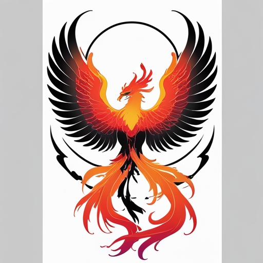 Sacred Phoenix’s Path Tattoo idea