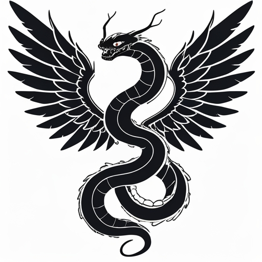 Sacred Wings of the Eternal Serpent Tattoo idea