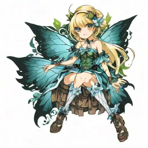 Blonde Hair Fairy Full Body