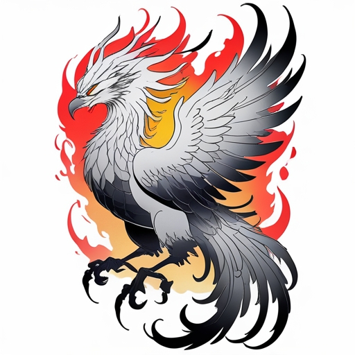 Silver Phoenix Tattoo idea