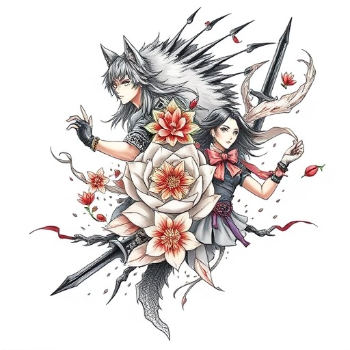 Whispers of the Eternal Wolf’s Flame Tattoo idea