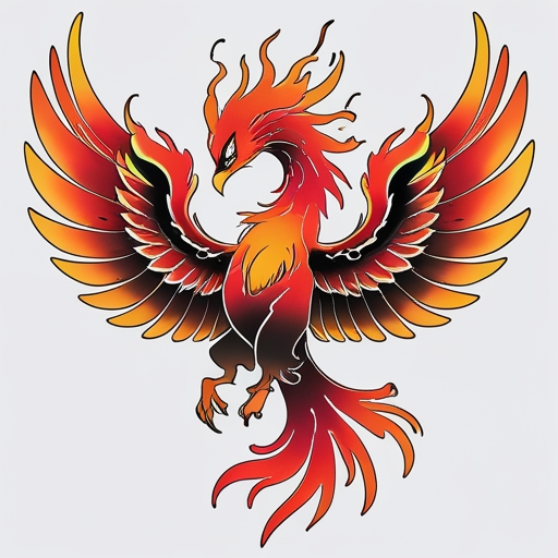 Phoenix’s Wings of Eternal Fire Tattoo idea